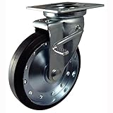 ナンシン 産業用キャスター ゴム(ベアリング入り) ストッパー付き 200mm STM-200 VS W-3