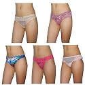 5 PACK: Ladies Sexy Stretch Panties G String Thong / Knickers - Mixed Brands - Multicolor