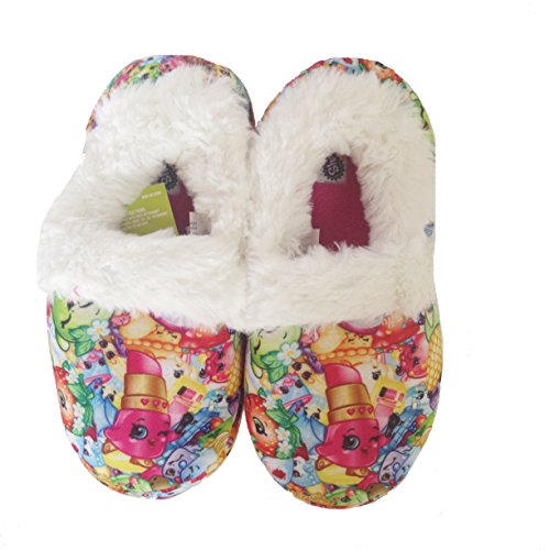 Shopkins Kids Girls Moccasin Slippers with Faux Fur Lining (11-12 M US Little Kid)