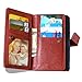 Galaxy Core Prime Case, TabPow 9 Card Slot Series - Wallet Folio PU Leather Case Cover With Detachable Magnetic Hard Case For Samsung Galaxy Core Prime G360, Brown