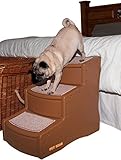 Pet Gear Easy Step III Pet Stairs, 3-step/for cats and dogs up to 150-pounds, Large, Cocoa