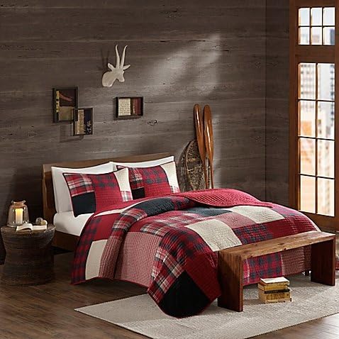 Woolrich Sunset Full/Queen Reversible Coverlet Set in Red