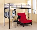 Study Center Twin Loft-Bed 4028BLK(ML)