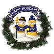 San Diego Chargers 22" Snowman Christmas Wreath - NFL Football