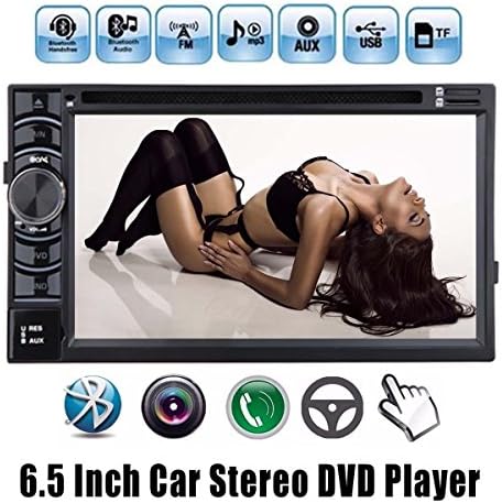 Newest Design 6.5" Double Din 2DIN Car Video Player Audio Stereo Radio HD Touchscreen CD DVD Player FM AM Radio Bluetooth BT SD USB AUX TV Support AMP