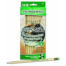 Ticonderoga EnviroStik, No. 2 Soft, Six 12-Count Hang Tab Boxes, Total 72 Pencils, (Wood-Cased Black Writing), Made from Recycled Content, 100% Recyclable (96212)