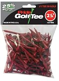 New! Pride 2 1/8 Golf Tees - 125 pack - Red