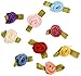 Offray Ribbon Roses-Small 40/Pkg-Multi Colors