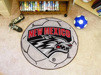 Buy New Mexico Lobos NCAA Soccer Ball Round Floor Mat (29) by Fan Mats