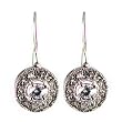Sterling Silver Round Cubic-Zirconia Clear Earrings