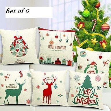 Christmas Snowman Custom Zippered Square Cushion Cover Case, 18-inch x 18-inch (18x18, Snow Man)