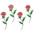 Delicate Roses Temporary Tattoo Body Art