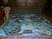 Designer Bedspread India Beaded Throws Tapestry Blue Queen Size Bed Cover 80x80
