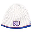 Kansas Jayhawks Waffle Knit Beanie (White)