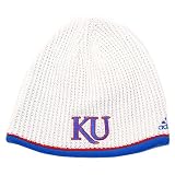 Kansas Jayhawks Waffle Knit Beanie (White)