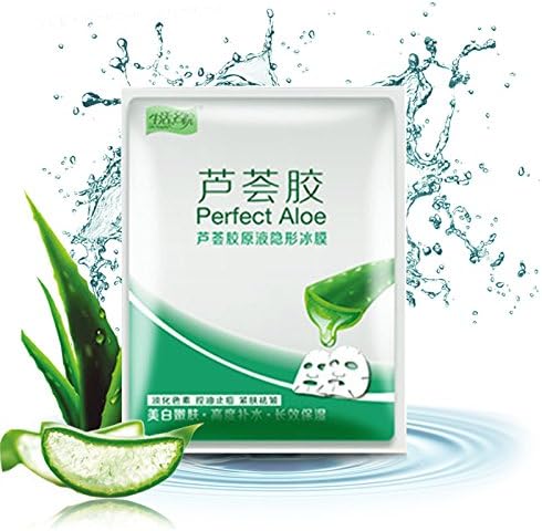 TTCOM 10pcs Natural Aloe Vera Gel Mask Long-lasting Moisturizing Mask Replenishment Whitening Oil Control