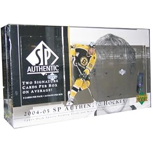 2004 05 Upper Deck SP Authentic Hockey Cards Unopened Hobby Box (24 packs per box, 5 cards... by