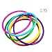 OBTANIM 12 Pcs Plastic Ring Toss Game for Kids and Outdoor Toss Rings for Speed and Agility Practice Game, Random Colors
