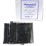 500 Standard Tagging Tag Gun Fasteners Pin Barb Size: 3" Black Sabre Standard Attachments (50 / Pack)