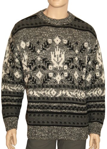Fischer. Modischer, ultragrobgestrickter Norweger-Pullover 