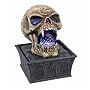 Totenkopf Zimmerbrunnen mit Kugel 