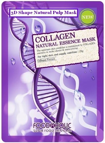Collagen Mask, NEW 3D Shape Natural Pulp Essence. 4 Masks. Use with your Derma Roller