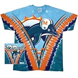 Miami Dolphins - Logo V-Dye Tie Dye T-Shirt
