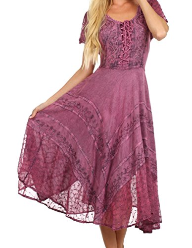 green emerald velvet dress Sakkas Marigold Embroidered Fairy Dress main image 1