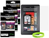 CrazyOnDigital Screen Protector Film Clear (Invisible) for Amazon Kindle Fire Tablet (3-Pack). CrazyOnDigital Retail Package
