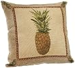 Brentwood Panama Jacquard Chenille 18-by-18-inch Knife Edge Decorative Pillow, Pineapple