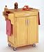 Small Create-a-Cart Wood Top on Natural Cabinet