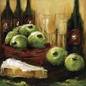Doelling Apples & Brie Canvas Giclee - 24x24"