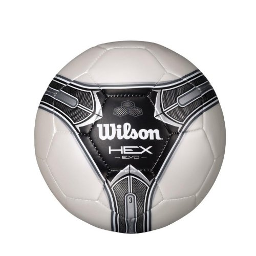 Wilson Hex Soccer Ball (White/Black, Size 5) New eBay