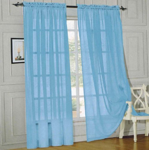 Elegant Comfort® 2 Piece Solid Sheer 60