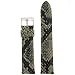 Watch Band Leather Strap Quick Change Snake Print 20 millimeter Cream Black Tech Swiss