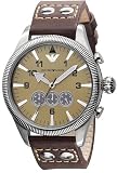 Emporio Armani Men's Chronograph Brown Leather Strap Watch