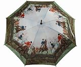 Rowlandson Horses Umbrella 46" arc, 100% Pongee Cover