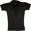 Emily the Strange juniors women's shirt tee Alien Polo Black