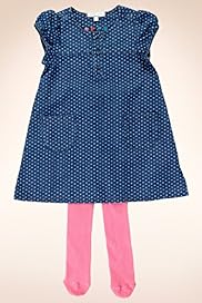 2 Piece Cotton Rich Spotted Dress Tights Outfit