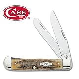 Case Folding Knife Genuine India Stag Trapper