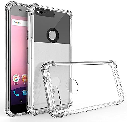 iBeek Google Pixel XL Case, Google Pixel XL Clear Shock Absorption Technology Bumper Soft TPU Gel Cover Anti-Scratches Case for Google Pixel XL 5.5 Inch (2016) (Clear)