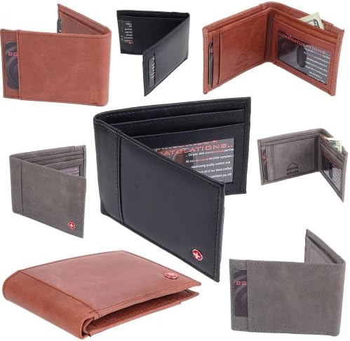Alpine Swiss Men's Genuine Leather Thin Slimfold Wallet