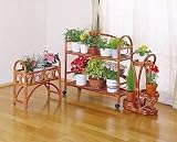 花 籐 フラワー ラック　3点セット