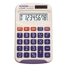 Aurora HC133 Handheld Calculator (Ideal for Primary School Use)