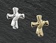 Pack of 6 Silver & Gold Deacon's Cross Religious Lapel Pins