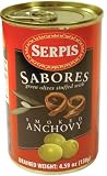 Serpis Green Olives Sabores With Smoked Anchovy, 10.58-Ounce Metal Tins (Pack of 4)