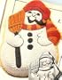 Wilton Snowman with Broom and Pipe Christmas Holiday Cake Pan (502-1646, 1980)