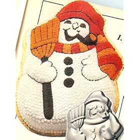 Wilton Snowman with Broom and Pipe Christmas Holiday Cake Pan (502-1646, 1980)