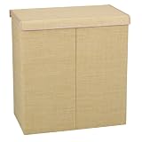 Household Essentials 5602 Double Clothing Sorter/Hamper with Lid, Resin Weave
