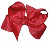 Baby Size GrosGrain Tied Bow ~ Red
